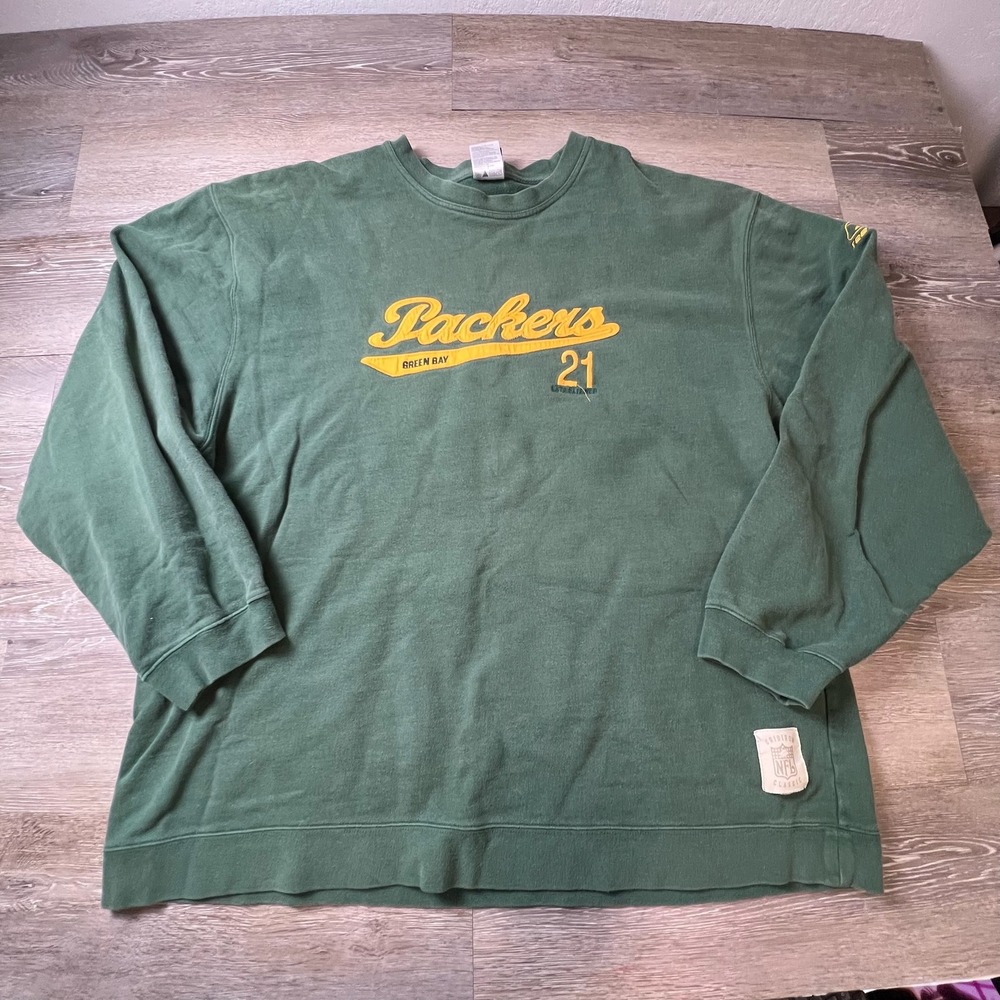 Reebok Packers Sweatshirt Mens XL Green NFL Gridiron‎ Classic Crewneck Vintage